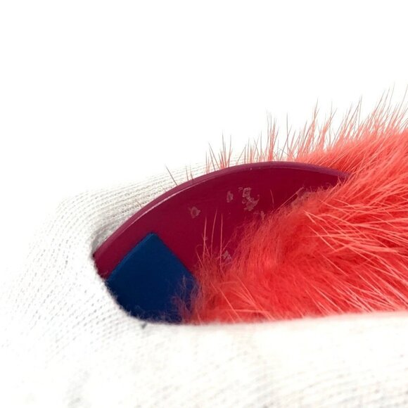 LOUIS VUITTON M65143 totem Bag Charm Key Holder fur pink/GoldHardware - Picture 10 of 14